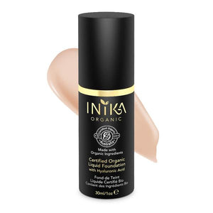 Open image in slideshow, INIKA Certified Organic Liquid Foundation with Hyaluronic Acid
